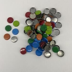 120 Count Assorted Plain Bottle Caps For Crafting, Home Brewing, Etc